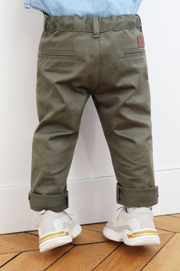 Chino Enfant Kaki