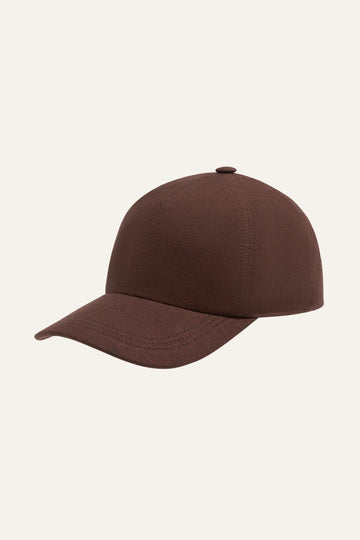 Casquette coton-lin ébène