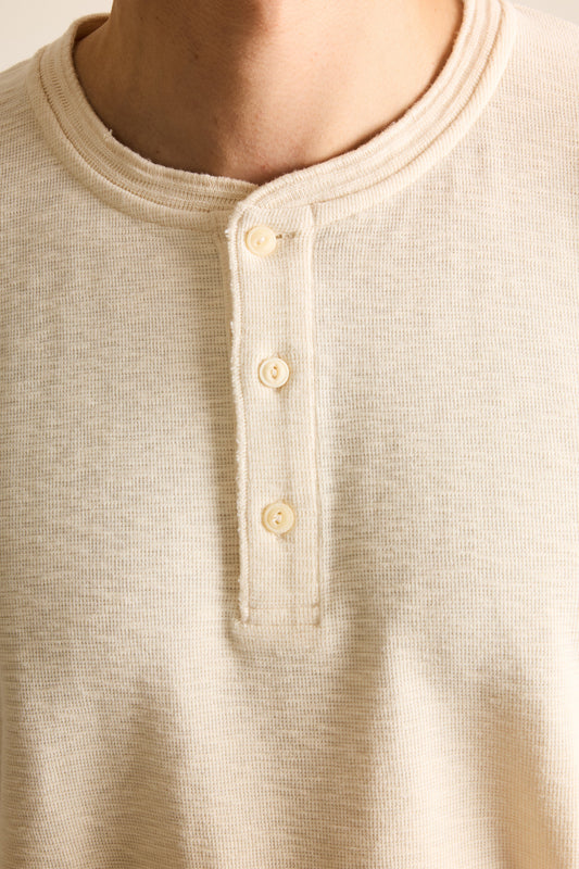 Tee-shirt henley écru