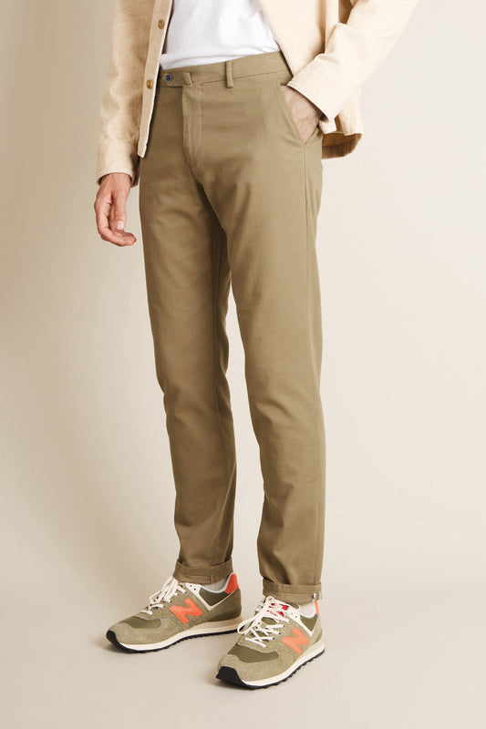 Chino texturé beige foncé