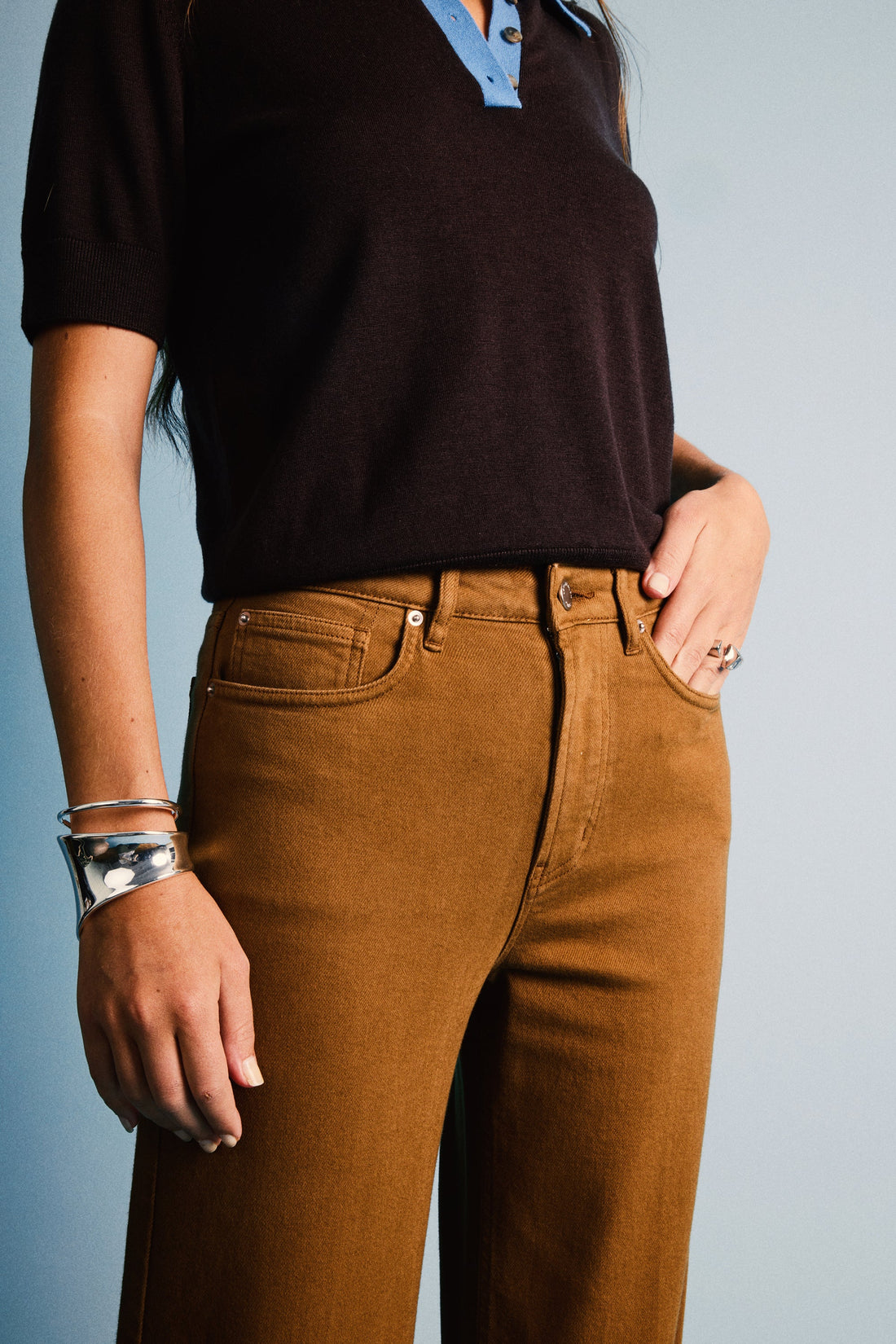 Jean flare caramel