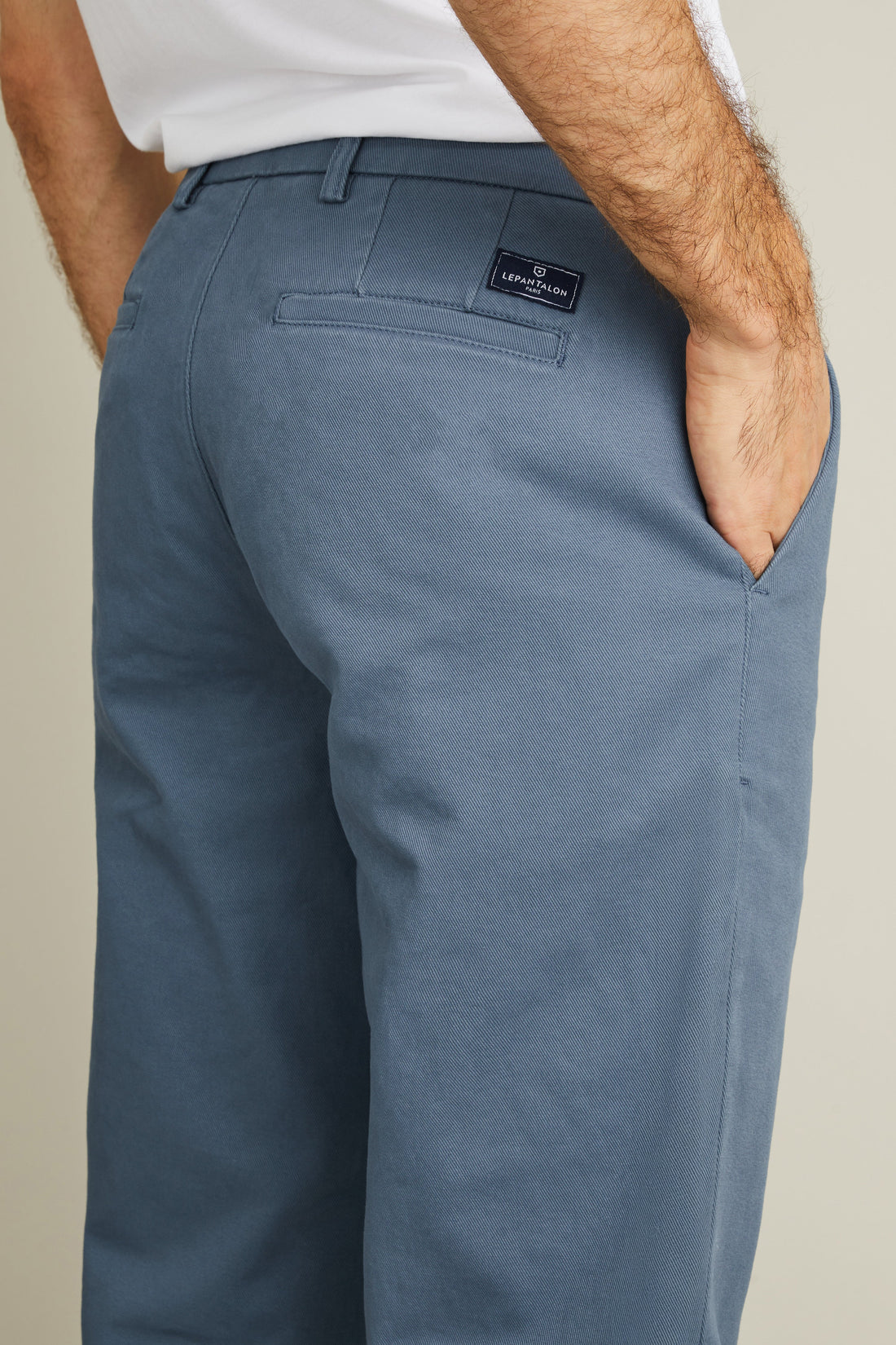 Chino droit bleu jasmin