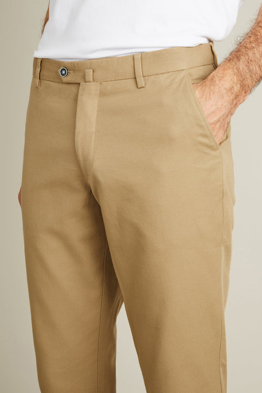 Chino texturé beige