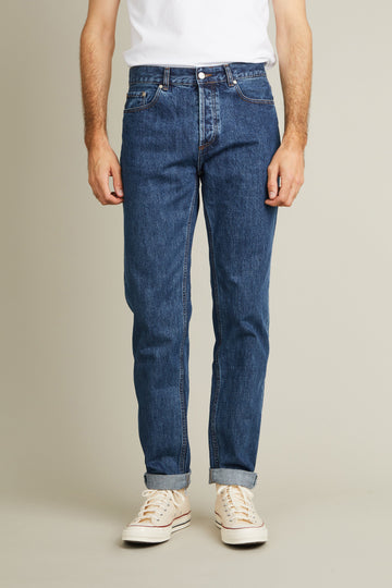 Jean droit bleu stone