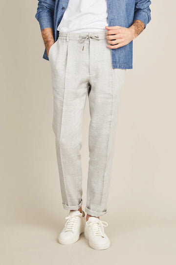 Pantalon jogpant chevron gris clair