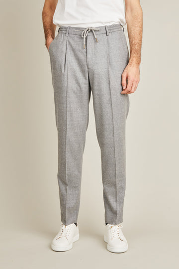 Pantalon jogpant flanelle gris