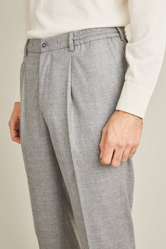 Pantalon jogpant flanelle gris