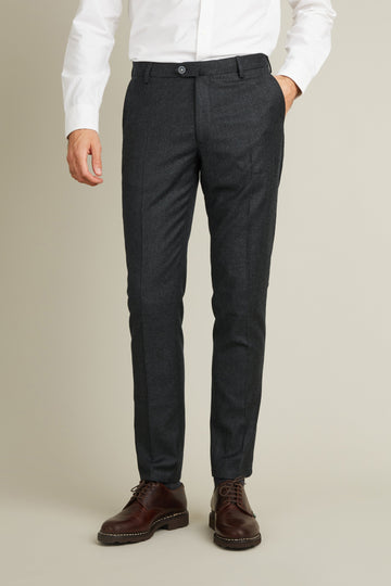 Pantalon flanelle gris anthracite