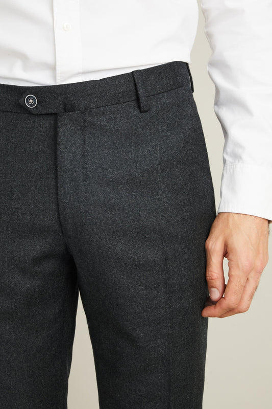 Pantalon flanelle gris anthracite