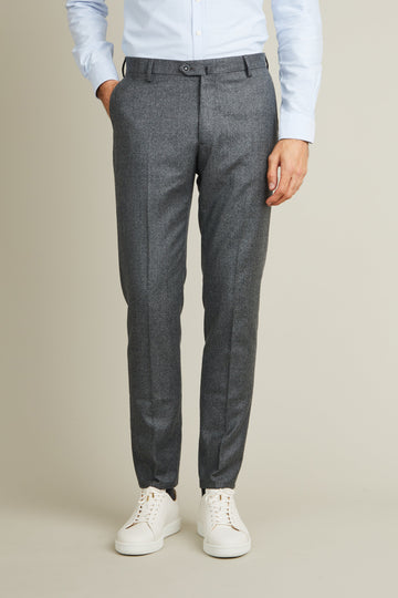 Pantalon flanelle gris chiné