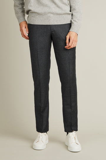 Pantalon flanelle pied de puce gris