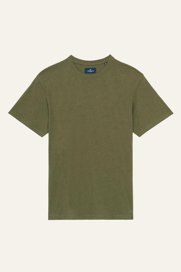 Tee-shirt coton-lin olive