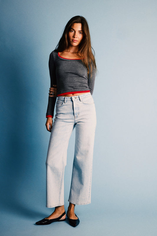 Jean flare ice blue