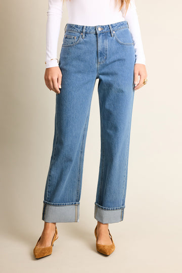 Jean boyfriend middle blue