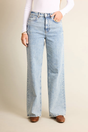 Jean wideleg bleached
