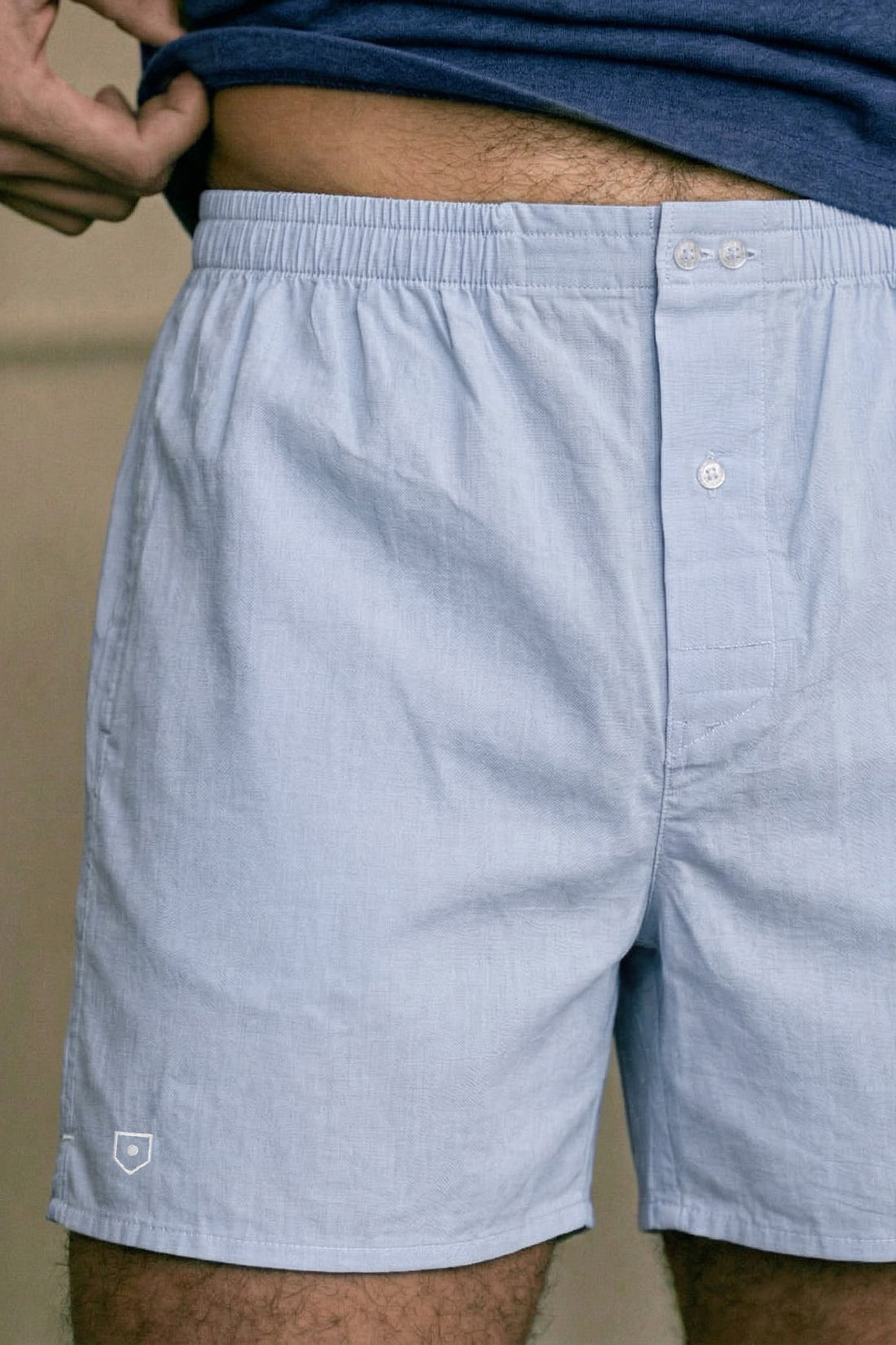 Caleçon faux unis bleu