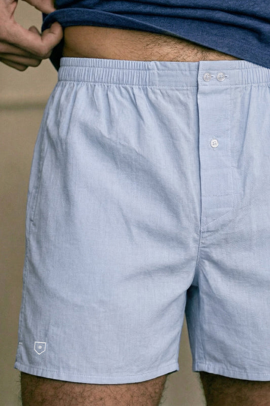 Caleçon faux unis bleu