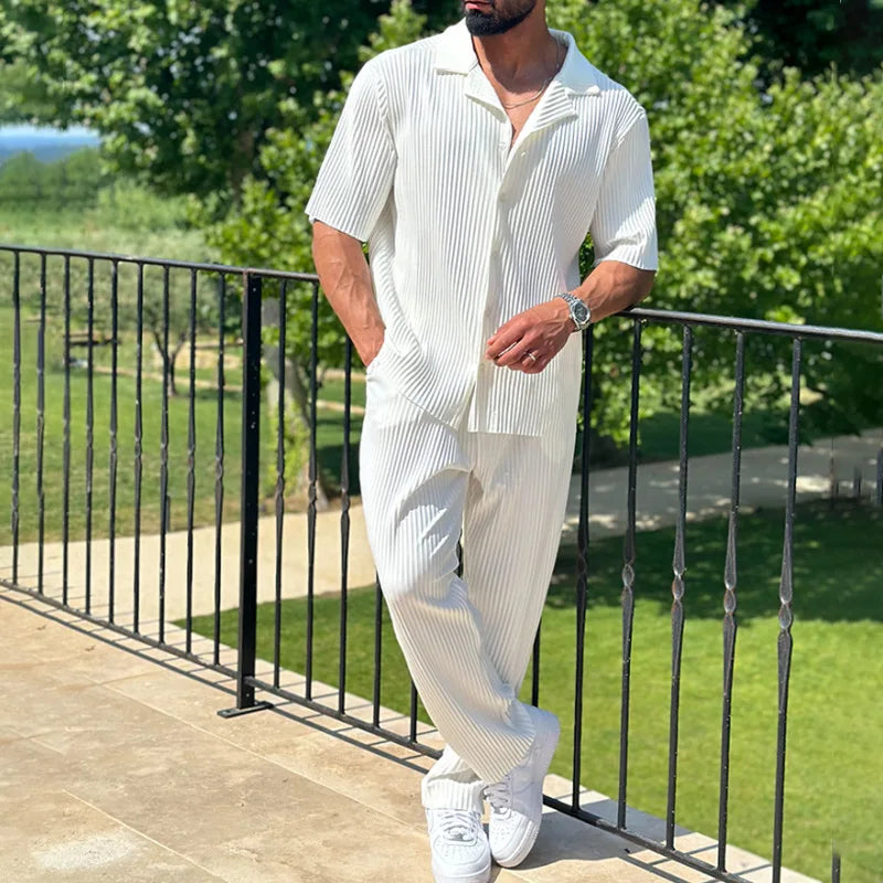 Ensemble homme plissé