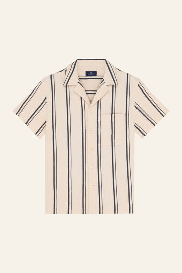Chemise rayée écrue