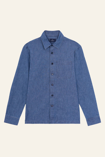 Surchemise chambray bleu